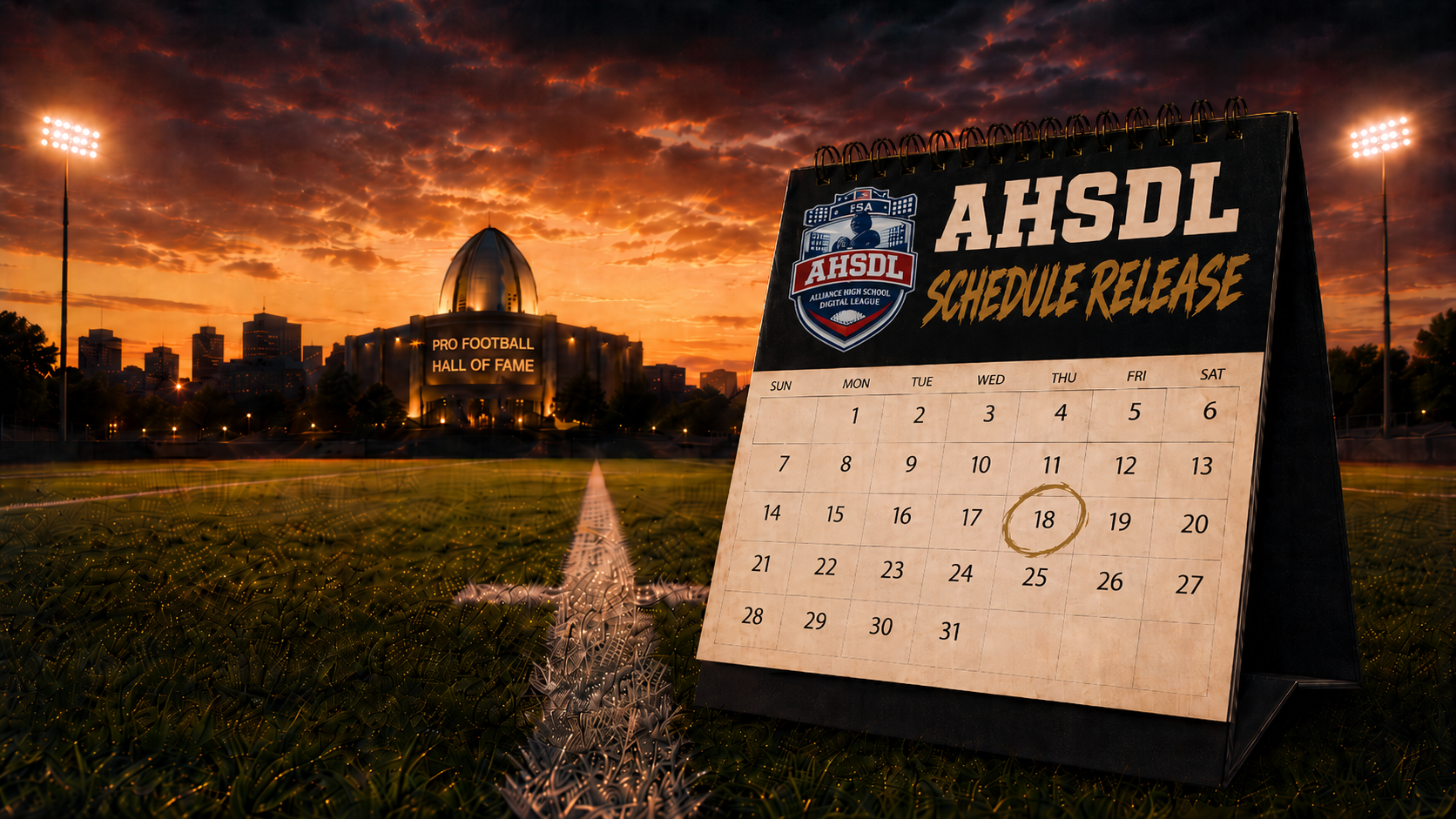 AHSDL Schedule Release June 18